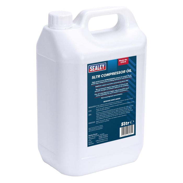 Sealey Compressor Oil 5L CPO/5 Sealey - Town Tools 