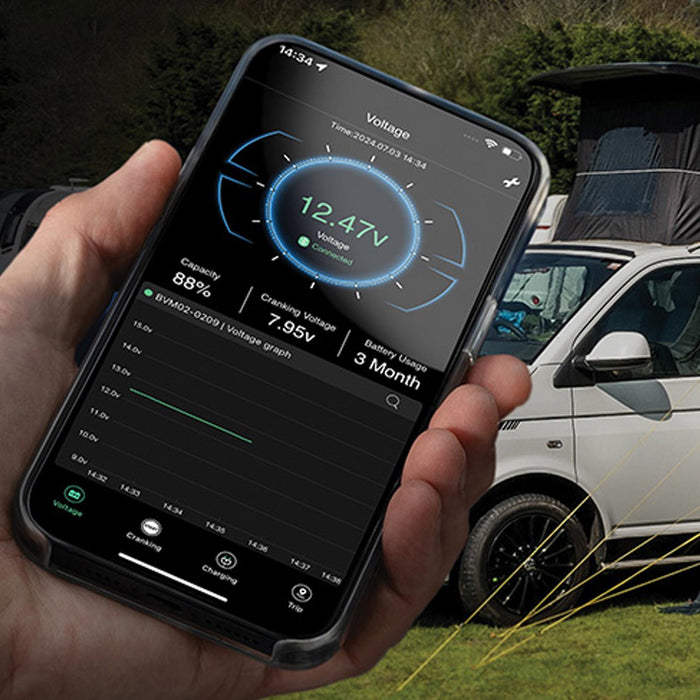 Maypole Bluetooth Smart Battery Health Monitor – 12/24V AGM, GEL, Lead Acid & Lithium Ion Batteries Town Tools - Town Tools 