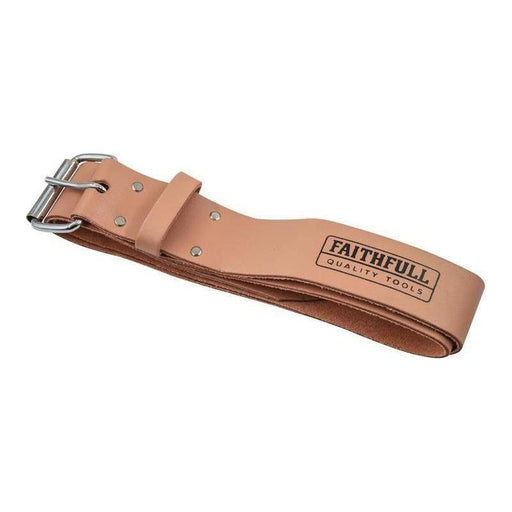 Faithfull Heavy-Duty Leather Belt 45mm Wide Tan Faithfull - Town Tools