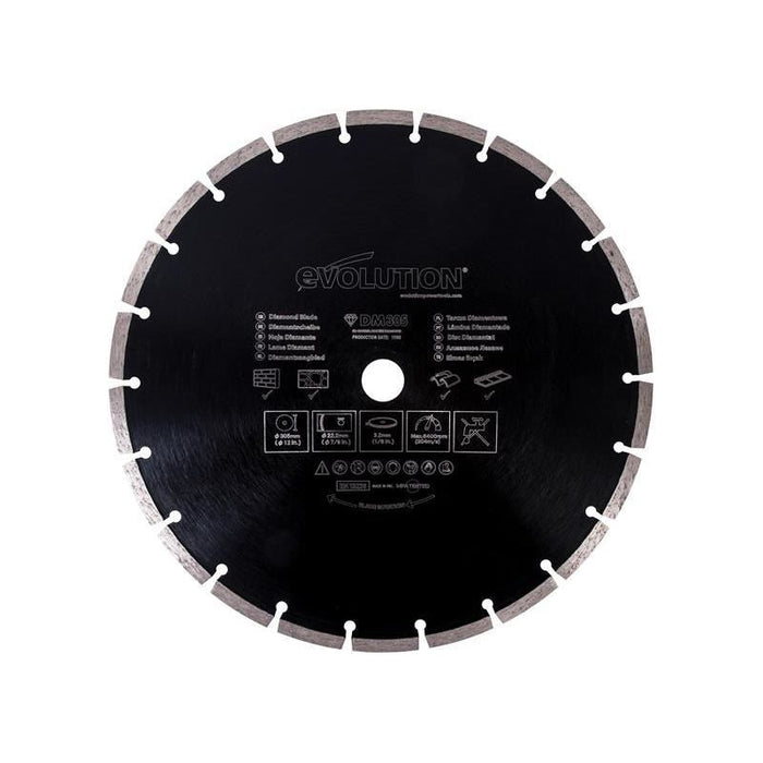 Evolution RAGE® Diamond Blade, Segmented Rim 305 x 22.2mm Evolution - Town Tools