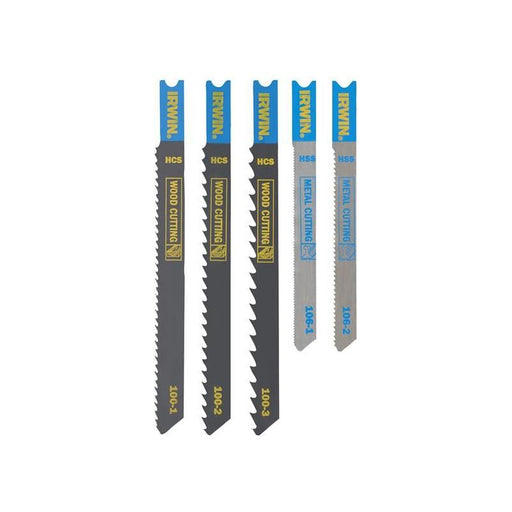 Irwin® HCS/HSS U-Shank Jigsaw Blade Set, 5 Piece IRWIN® - Town Tools