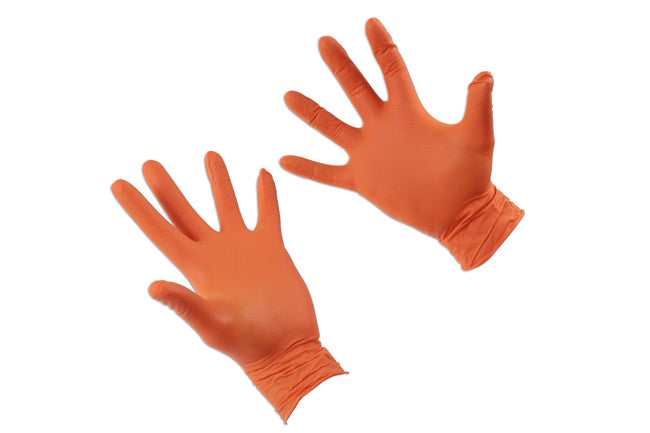 Connect Grippaz XLarge Orange Nitrile Gloves Box 50pc/25 Pairs 37302 Connect - Town Tools 