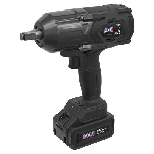 Sealey Cordless Impact Wrench 18V 4Ah Lithium-ion 1/2"Sq Drive CP1812 Sealey - Town Tools 