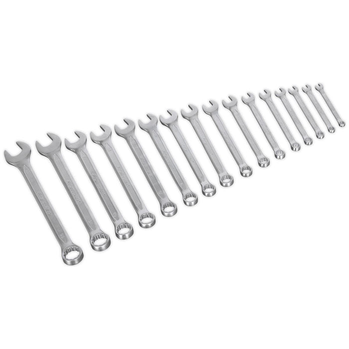 Sealey Combination Spanner Set 16pc Metric AK63255 Sealey - Town Tools 