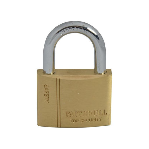 Faithfull Brass Padlock 50mm 3 Keys Faithfull - Town Tools
