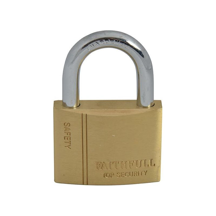 Faithfull Brass Padlock 50mm 3 Keys Faithfull - Town Tools