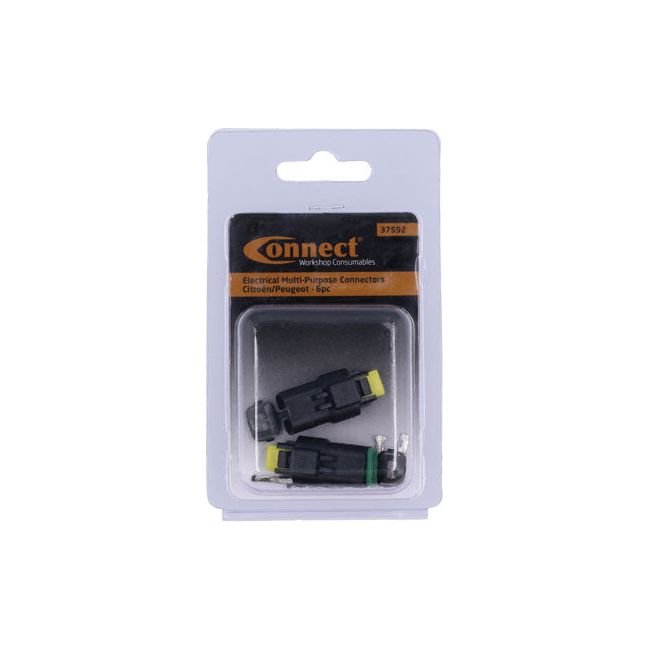 Tool Connection for Peugeot Electrical Multipurpose 2 Pin Connector 6pc 37592 Tool Connection - Town Tools 