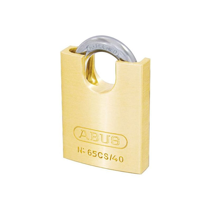 Abus Mechanical 65CS/40mm Brass Padlock Closed Shackle Carded ABUS Mechanical - Town Tools