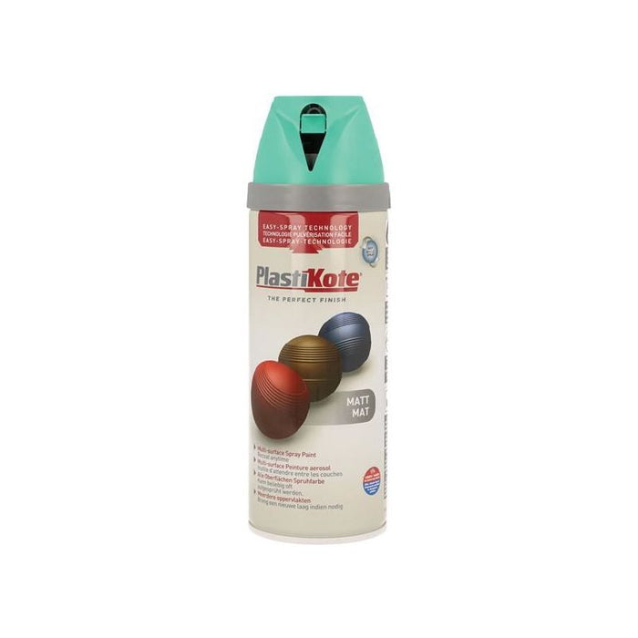 Plastikote Twist & Spray Matt Classic Teal 400ml PlastiKote - Town Tools