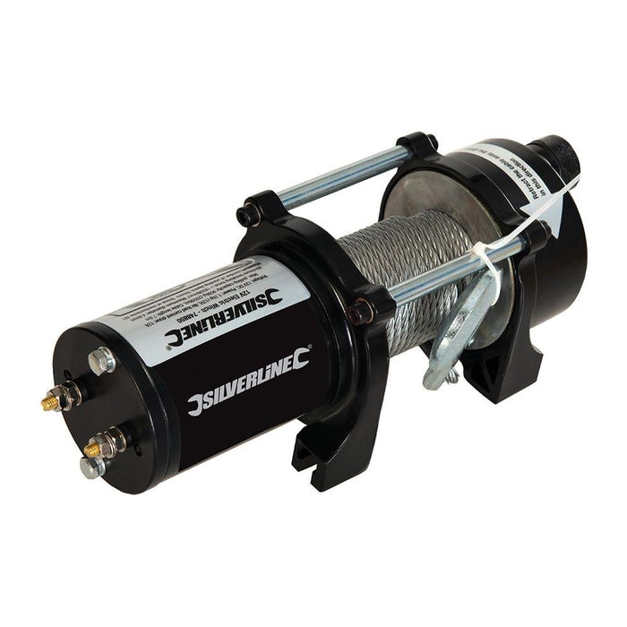 Silverline 12V Electric Winch 900kg (2000lb) Silverline - Town Tools 