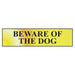 Scan Beware Of The Dog - Polished Brass Effect 200 x 50mm Scan - Town Tools