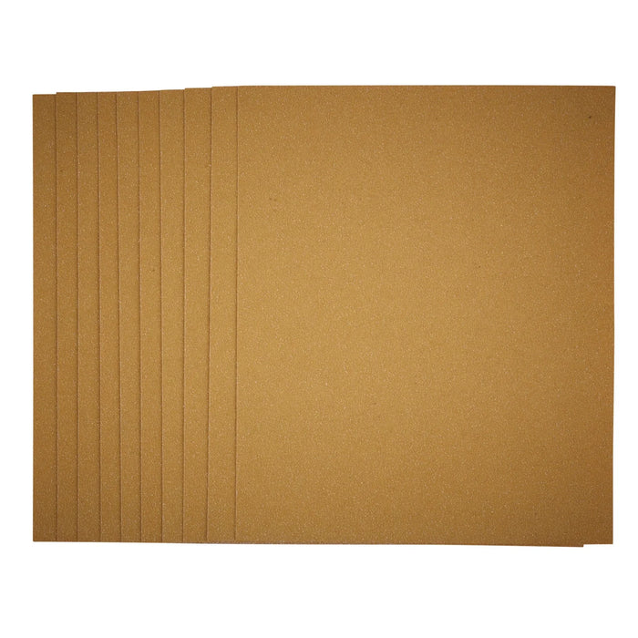 Draper General Purpose Sanding Sheets, 230 x 280mm, 60 Grit (Pack of 10) - HSSG