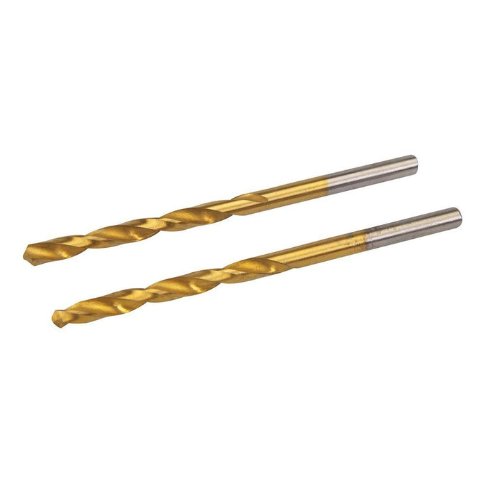 Silverline HSS Titanium-Coated Drill Bits 2pk 4.0mm Silverline - Town Tools 