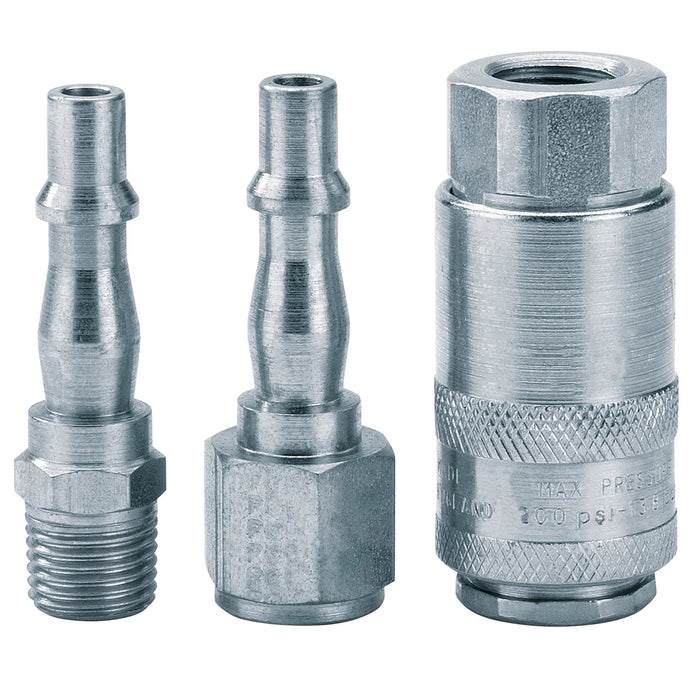 Draper 1/4" PCL BSP Air Line Coupling Set (3 Piece) - ACK2 (3.8)