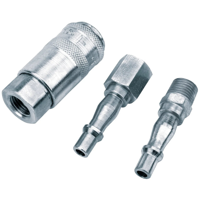 Draper 1/4" PCL BSP Air Line Coupling Set (3 Piece) - ACK2 (3.8)