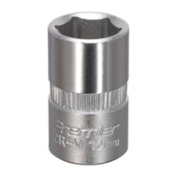 Sealey WallDrive Socket 12mm 3/8"Sq Drive S3812