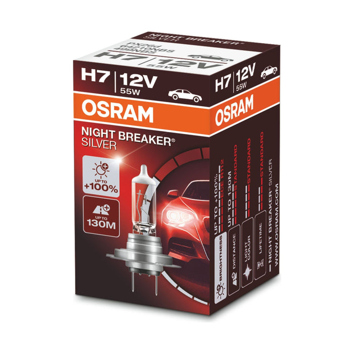 Osram NIGHT BREAKER SILVER H7, +100% more brightness, halogen headlamp, 64210NBS Osram - Town Tools 