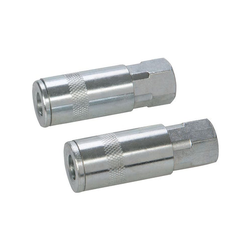 Silverline Air Line Quick Coupler 2pk 1/4" BSP Silverline - Town Tools 