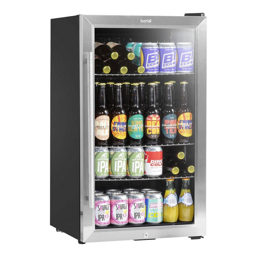 Baridi 85L Wine, Beer & Drinks Fridge with Thermostat - Stainless Steel Baridi - Town Tools