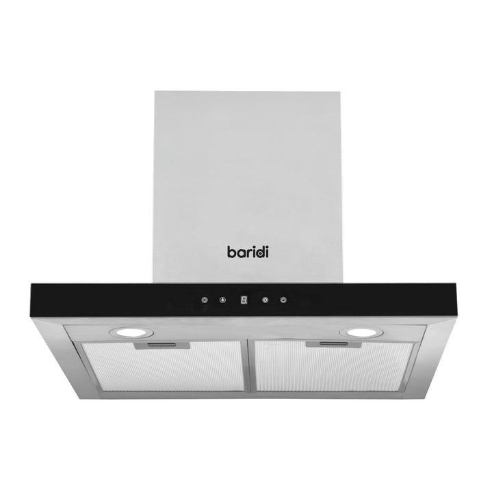 Baridi T-Shape Chimney Cooker Hood with Carbon Filters 60cm - Stainless Steel Baridi - Town Tools 