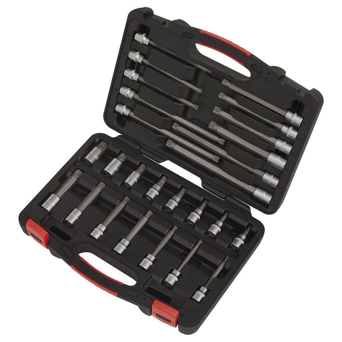 Sealey Spline Socket Bit Set 26pc 3/8"Sq Drive Platinum Series AK89002