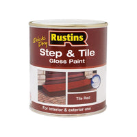 Rustins Quick Dry Step & Tile Paint Gloss Red 500ml