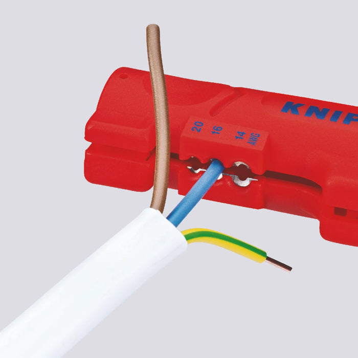 KNIPEX 16 64 125 SB Stripping Tool for Flat and Round Cable, 125mm