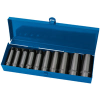 Draper Expert HI-TORQ® Metric Deep Impact Socket Set, 1/2" Sq. Dr. (10 Piece)