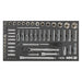 Sealey Tool Tray with Socket Set 62pc 1/4" & 1/2"Sq Drive Metric S01122 Sealey - Town Tools 