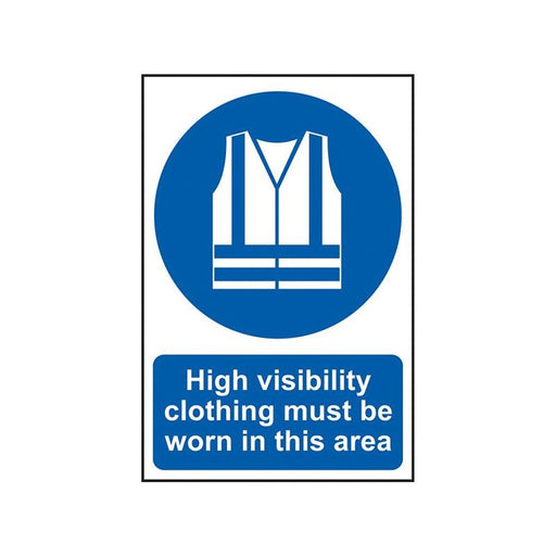 Scan High Visibility Jackets Must Be Worn In This Area - PVC Sign 200 x 300mm Scan - Town Tools