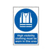 Scan High Visibility Jackets Must Be Worn In This Area - PVC Sign 200 x 300mm Scan - Town Tools
