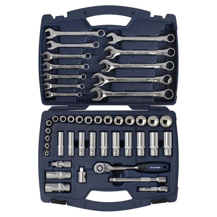 Sealey Socket & Spanner Set 46pc 3/8"Sq Drive WallDrive Metric AK8996 Sealey - Town Tools 