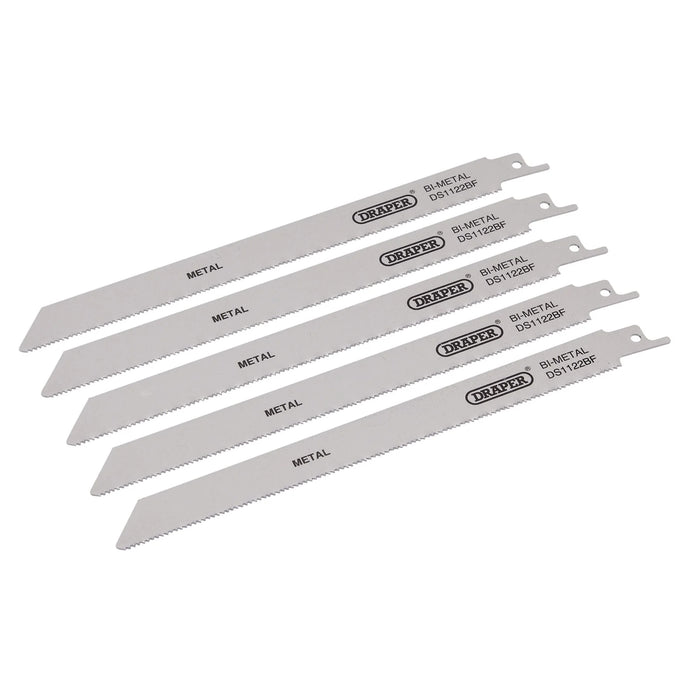 Draper Bi-metal Reciprocating Saw Blades for Metal Cutting, 225mm, 14tpi (Pack