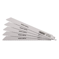 Draper Bi-metal Reciprocating Saw Blades for Multi-Purpose Cutting, 225mm, 10tpi