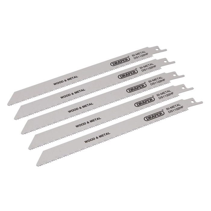 Draper Bi-metal Reciprocating Saw Blades for Multi-Purpose Cutting, 225mm, 10tpi