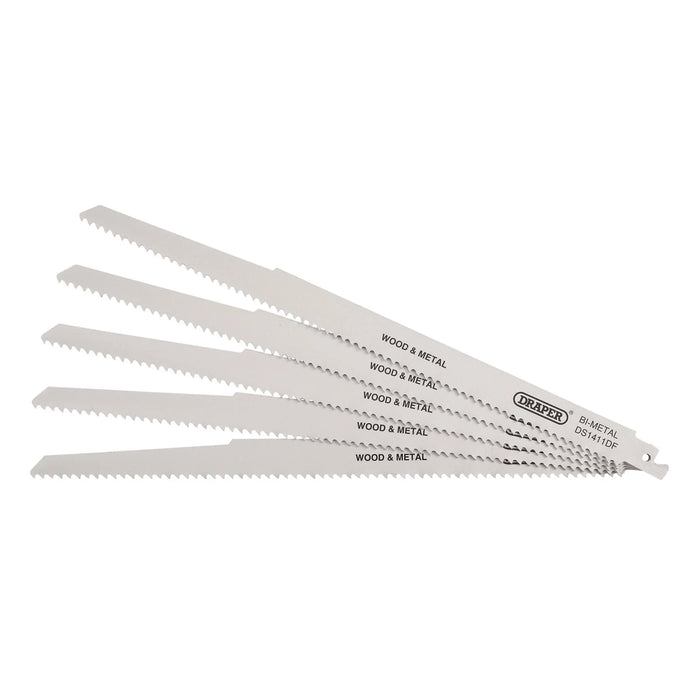 Draper Bi-metal Reciprocating Saw Blades for Multi-Purpose Cutting, 300mm, 6tpi