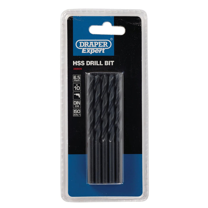 Draper Expert HSS Drill Bit, 6.5 x 185mm (Pack of 10) - H29MC