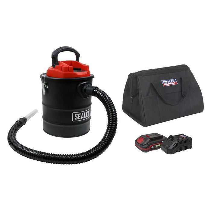 Sealey Handheld Ash Vacuum Cleaner 15L Kit 20V 2Ah SV20 Series CP20VAVKIT1 Sealey - Town Tools 