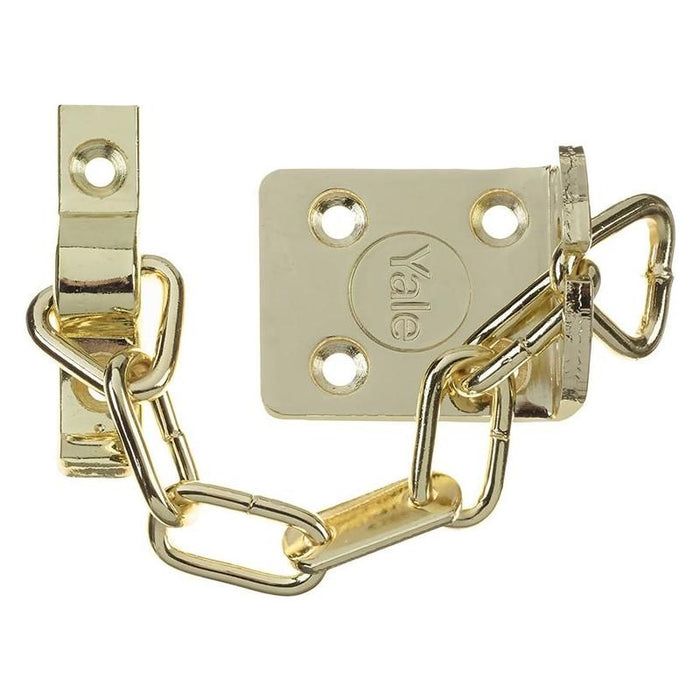Yale Locks WS6 Security Door Chain - Electro Brass Finish Yale Locks - Town Tools