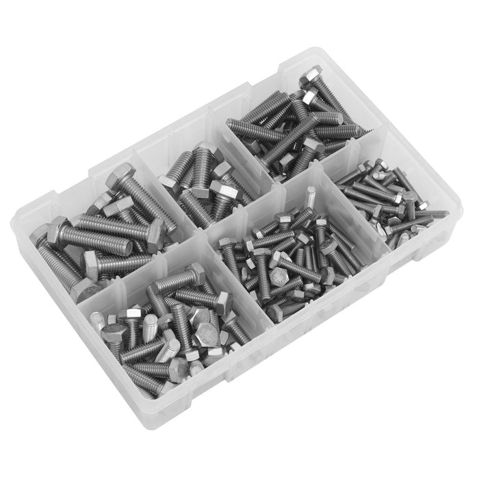 Sealey Stainless Steel Setscrew Assortment M5-M10 150pc AB078SS Sealey - Town Tools 