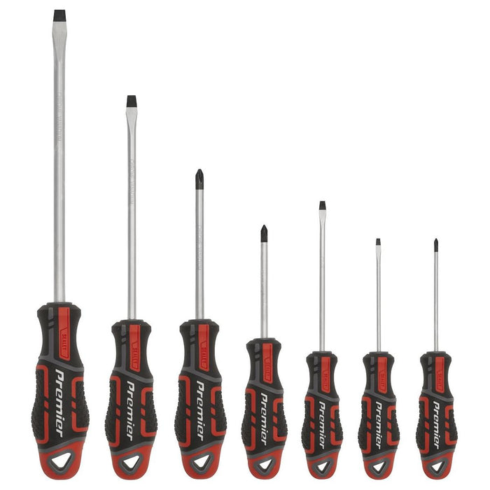 Sealey Premier Premier GripMAX Screwdriver Set 7pc - Red AK4321 Sealey Premier - Town Tools 