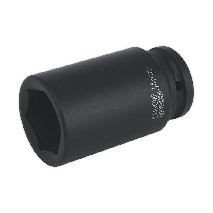 Sealey Impact Socket 34mm Deep 3/4"Sq Drive IS3434D Sealey - Town Tools 