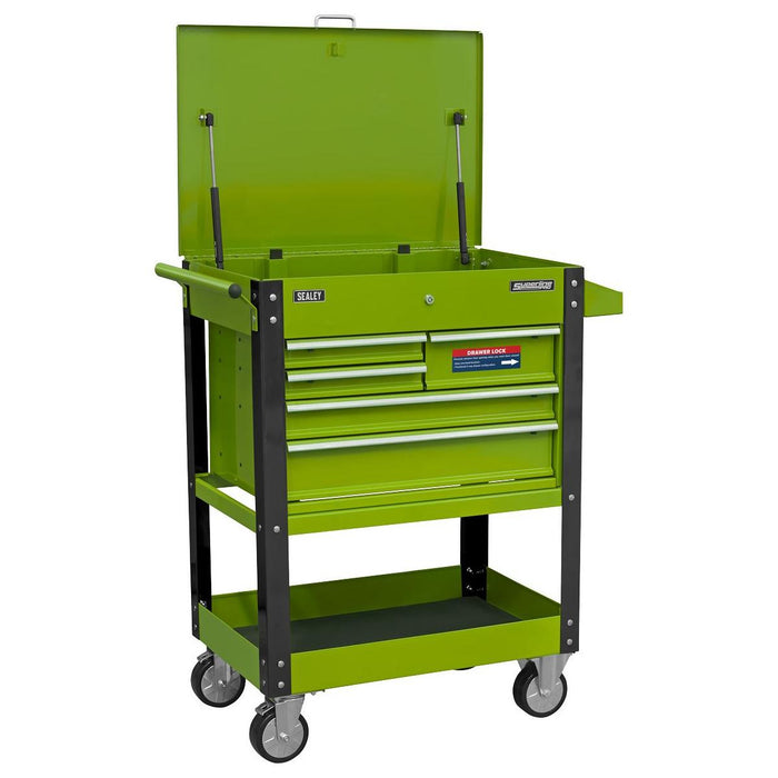 Sealey Heavy-Duty Mobile Tool & Parts Trolley with 5 Drawers and Lockable Top- H Sealey - Town Tools 