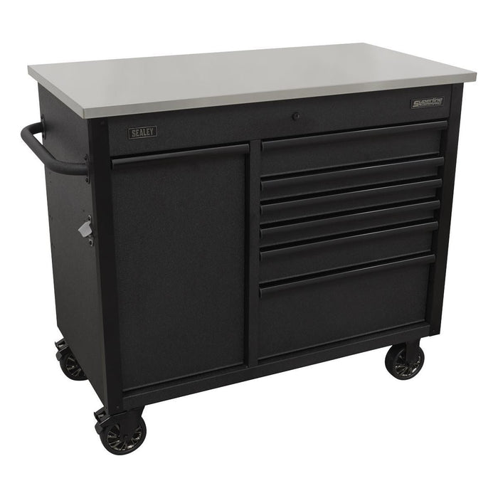 Sealey Mobile Tool Cabinet 1120mm with Power Tool Charging Drawer AP4206BE Sealey - Town Tools 
