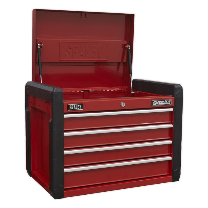 Sealey Topchest 4 Drawer & Rollcab 6 Drawer Combination AP3410STACK Sealey - Town Tools 