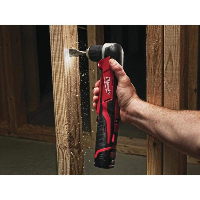 Milwaukee C12RAD-202C M12 Compact Right Angle Drill with 2 x 2.0Ah Li-ion Milwaukee - Town Tools 