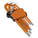 Sealey Premier Premier Imperial Long Hex Key Set Ball-End 9pc AK71750 Sealey Premier - Town Tools 