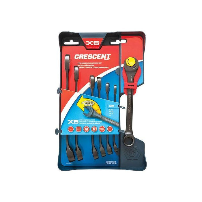 Crescent® X6™ Open End Ratcheting Spanner Set, 7 Piece Crescent® - Town Tools