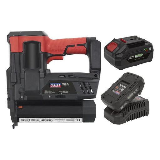 Sealey Cordless Staple/Nail Gun Kit 18G 20V SV20 Series 2 Batteries CP20VNGKIT Sealey - Town Tools 