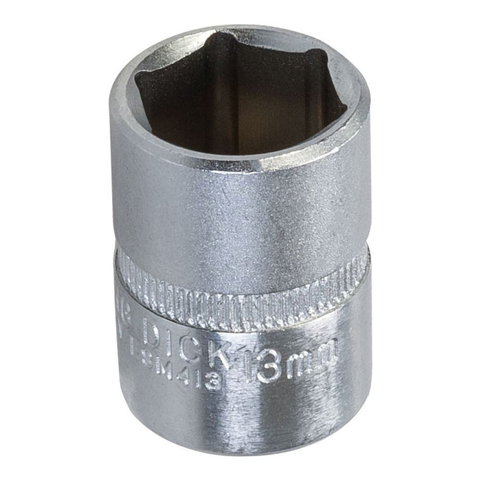 King Dick Socket SD 1/4" Metric 6pt 13mm King Dick - Town Tools 